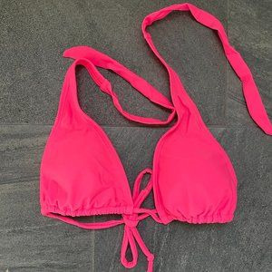 Arizona Jean Co. Bikini Swim Top Women’s Pink Triangle Neck Tie Back Tie Size XS
